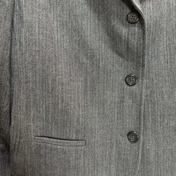 Ralph Lauren LRL Wool Blend 3 Button Blazer Jacket Women's Sz 14 Gray Academia - Picture 3 of 9